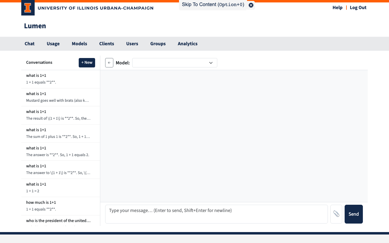 Chat page